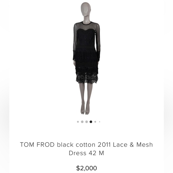 X by NBD MICHELLE lace sheer detail DRESS black size 4- gently used - Picture 16 of 16